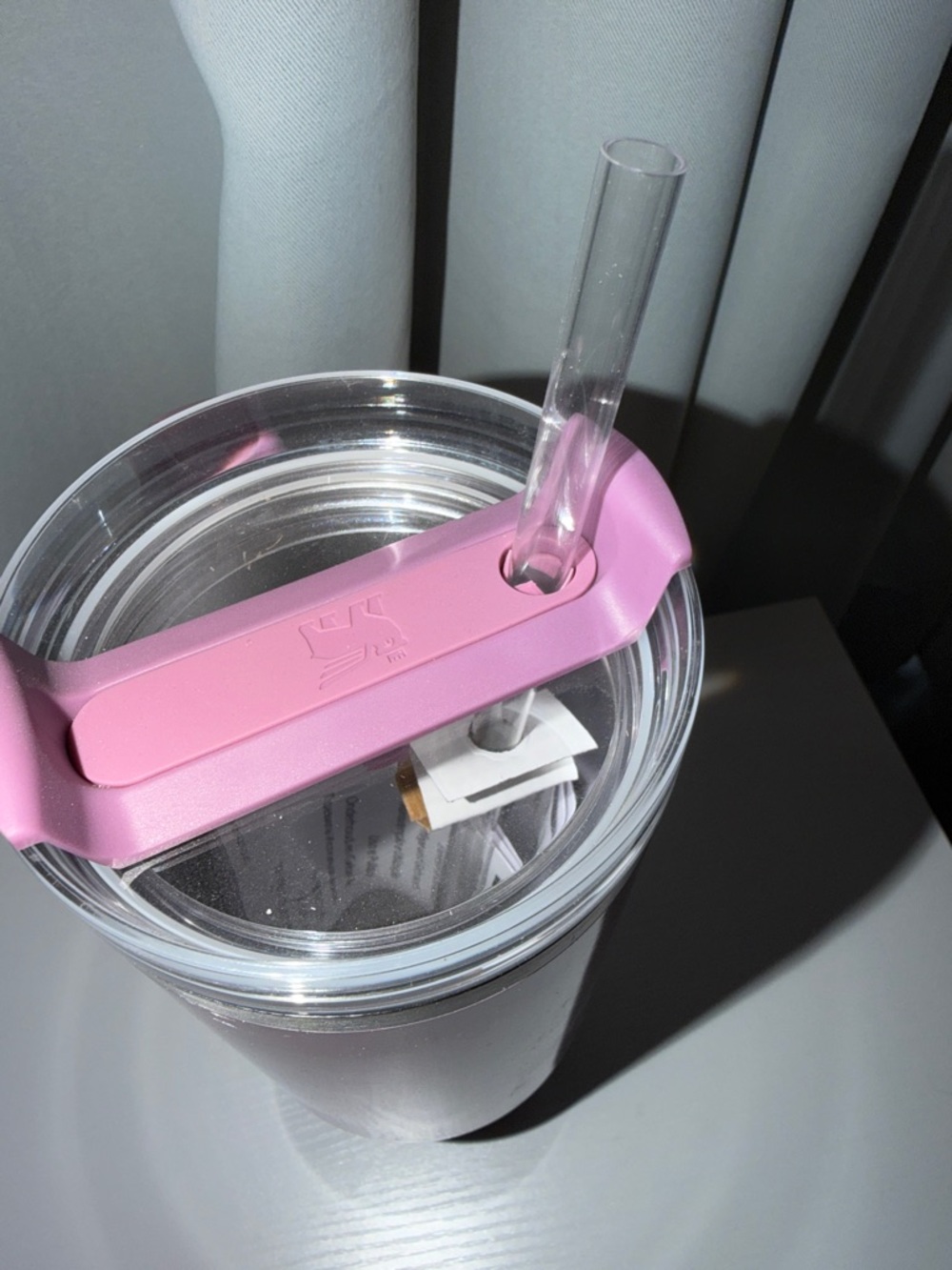 Stanley Quencher Travel Tumbler - Sparkling Berry Pink with Light Pink Handle - Picture 6 of 6